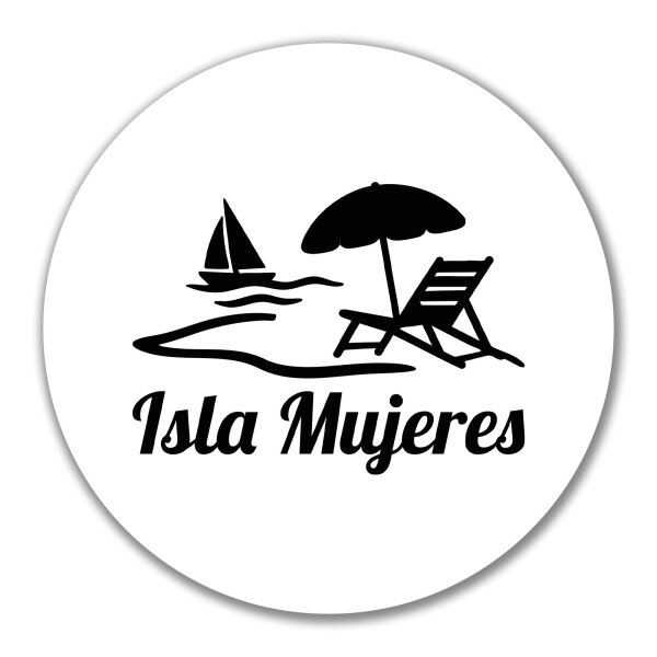 Aufkleber Isla Mujeres Inselmotiv Mexiko 10cm Sticker