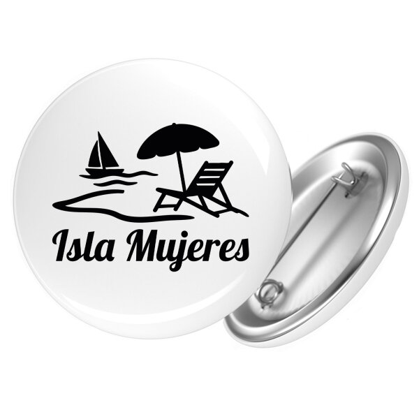 Button Isla Mujeres Inselmotiv Mexiko Anstecker