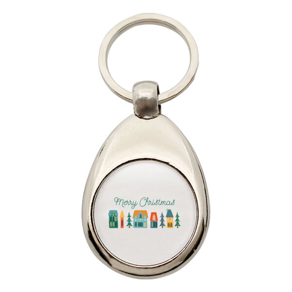 Schlüsselanhänger Merry Christmas Weihnachtsdorf
