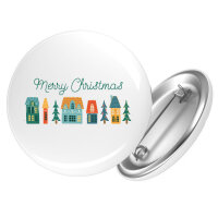 Button Merry Christmas Weihnachtsdorf Anstecker