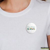 Button Merry Christmas Weihnachtsdorf rund