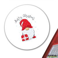 Aufkleber Merry Christmas Wichtel 10cm Sticker