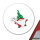 Aufkleber Wichtel Merry Christmas 10cm rund