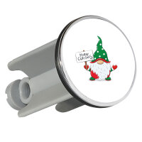 Waschbeckenstöpsel Wichtel Merry Christmas 4cm...