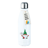 Trinkflasche Wichtel Merry Christmas 500ml Edelstahl...