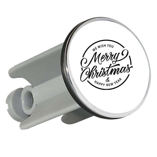 Waschbeckenstöpsel Merry Christmas Schriftzug 4cm Abflussstopfen