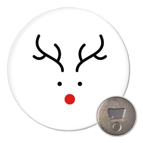 Magnet Rentier Rudolph 59mm Kühlschrankmagnet Flaschenöffner