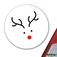 Aufkleber Rentier Rudolph 10cm Sticker