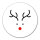 Aufkleber Rentier Rudolph 10cm Sticker