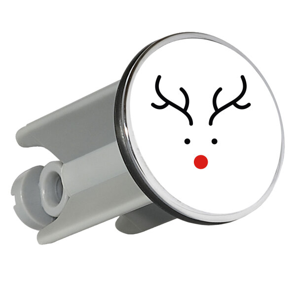 Waschbeckenstöpsel Rentier Rudolph 4cm Abflussstopfen
