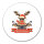Aufkleber Cooles Rentier Rudolph 10cm rund