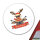 Aufkleber Cooles Rentier Rudolph 10cm rund