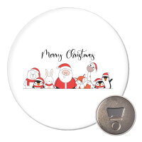 Magnet Merry Christmas Familie Weihnachtshelfer 59mm...