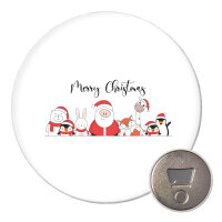 Magnet Merry Christmas Familie Weihnachtshelfer 59mm...