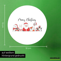 Aufkleber Merry Christmas Familie Weihnachtshelfer 10cm Sticker
