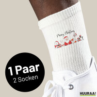 Socken Merry Christmas Familie Weihnachtshelfer...