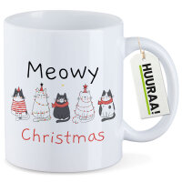 Kaffeetasse Meowy Christmas Katzen 330ml