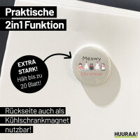 Magnet Meowy Christmas Katzen 59mm Kühlschrankmagnet