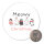 Magnet Meowy Christmas Katzen 59mm Kühlschrankmagnet