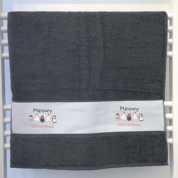 Handtuch Meowy Christmas Katzen 50x100cm