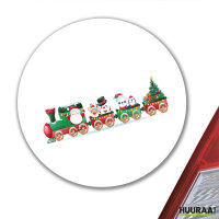 Aufkleber Weihnachtszug Weihnachten 10cm rund