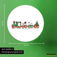 Aufkleber Weihnachtszug Weihnachten 10cm Sticker