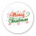Aufkleber Merry Christmas Grün Rot 10cm Sticker
