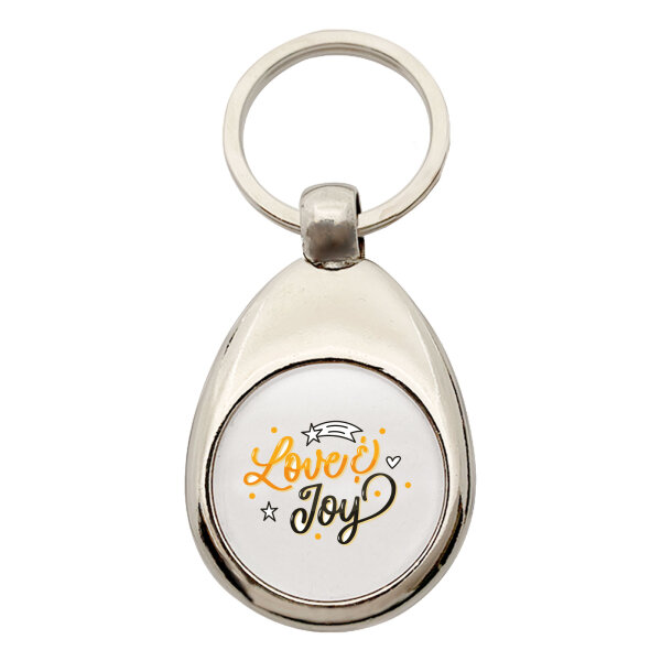 Schlüsselanhänger Love & Joy Schriftzug Schlüsselring