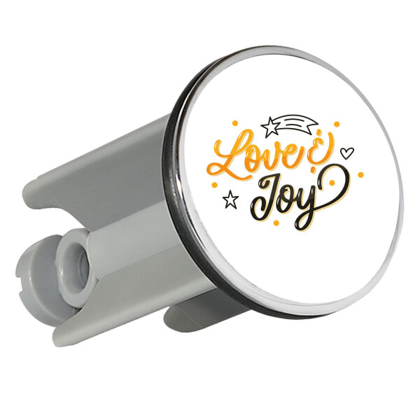 Waschbeckenstöpsel Love & Joy Schriftzug 4cm