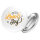 Button Love & Joy Schriftzug Anstecker