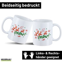 Kaffeetasse Let it Snow Schriftzug 330ml