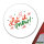 Aufkleber Let it Snow Schriftzug 10cm rund