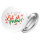 Button Let it Snow Schriftzug Anstecker