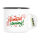 Emaille Tasse Santa is Coming Schriftzug 300ml Vintage