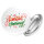 Button Santa is Coming Schriftzug Anstecker
