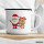 Emaille Tasse Weihnachtsmann Rudolph und Schneemann 300ml Vintage Emaille Becher