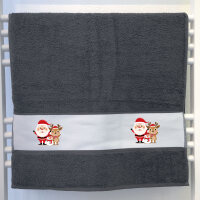Handtuch Weihnachtsmann Rudolph und Schneemann 50x100cm