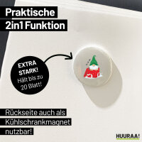 Magnet Ho Ho Ho Wichtel Weihnachtsgeschenk 59mm Kühlschrankmagnet