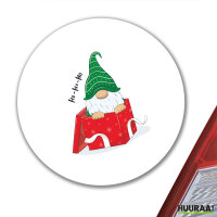 Aufkleber Ho Ho Ho Wichtel Weihnachtsgeschenk 10cm Sticker