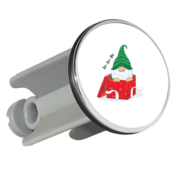Waschbeckenstöpsel Ho Ho Ho Wichtel Weihnachtsgeschenk 4cm