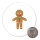 Magnet Lebkuchenmann Lebkuchenfigur 59mm Kühlschrankmagnet