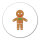 Aufkleber Lebkuchenmann Lebkuchenfigur 10cm Sticker