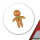 Aufkleber Lebkuchenmann Lebkuchenfigur 10cm Sticker
