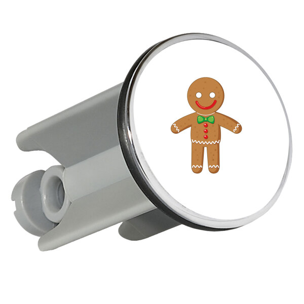 Waschbeckenstöpsel Lebkuchenmann Lebkuchenfigur 4cm Abflussstopfen