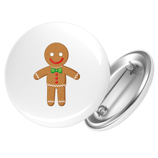 Button Lebkuchenmann Lebkuchenfigur Anstecker