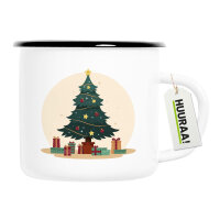 Emaille Tasse Weihnachtsbaum Tannenbaum 300ml Vintage...