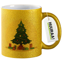 Glitzertasse Weihnachtsbaum Tannenbaum 330ml