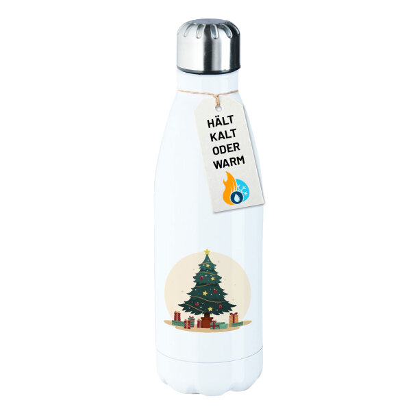 Edelstahl-Trinkflasche Weihnachtsbaum Tannenbaum 500ml Wasserflasche