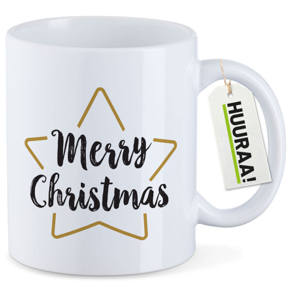 Kaffeetasse Weihnachtsstern Merry Christmas 330ml