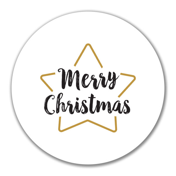 Aufkleber Weihnachtsstern Merry Christmas 10cm Sticker